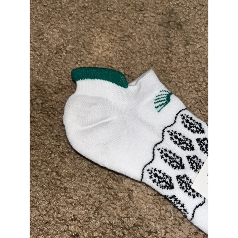 FP Movement Ankle Sock Patterned Knit‎ White Green One Size